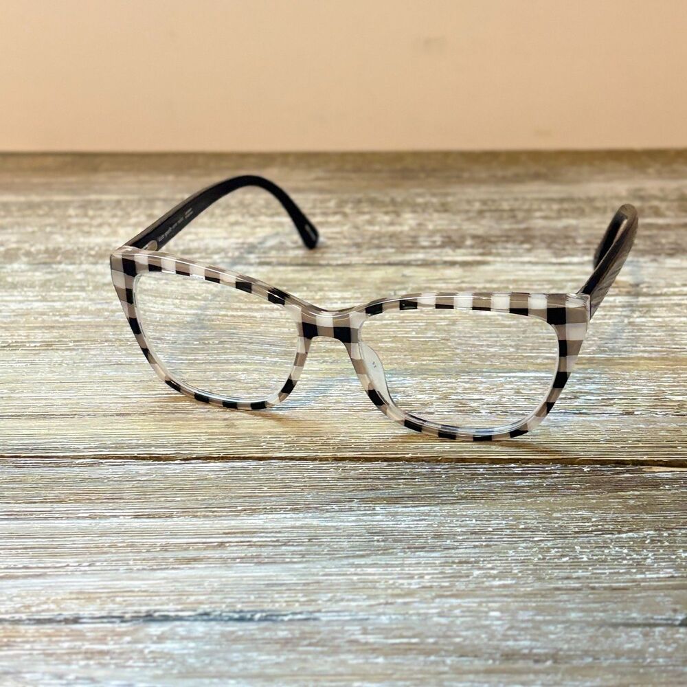 Kate Spade Celestine S37 Eyeglasses 53-16-140 Black White Frames Only Full Rim